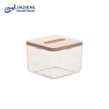 Clear Acrylic Tissue Box With Bamboo Lid