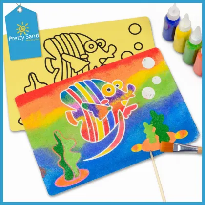 Rocket space sand art set for boys and girls