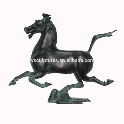 Ancient statue Chinese antique miniature bronze tang dynasty horse sculpture