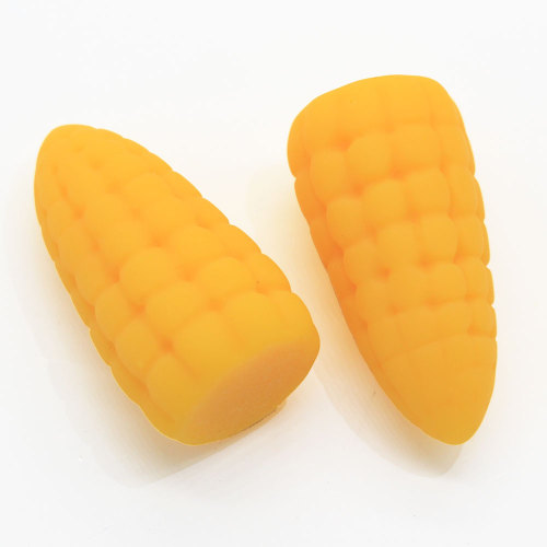 Günstige Großhandel Yellow Corn 3D Harz Cabochon Mini Perlen Charms Craftwork Dekoration Charms DIY Artikel für Kinder