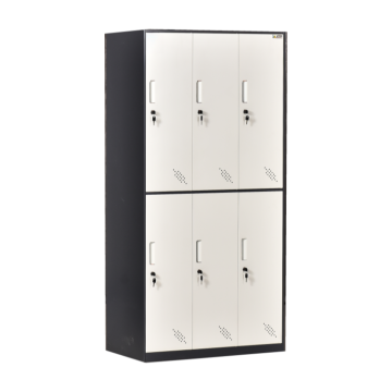 Best Price Metal Employee Locker: 6 Door Metal Staff Wardrobe for Clothes Storage