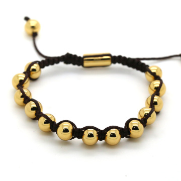不織布ステンレス パール 18 K ゴールド ブレスレット