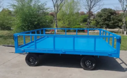 Forklift Trailer Flatbed Truck in Factory Area