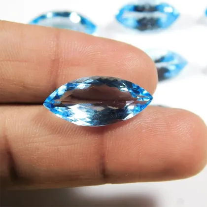 Marquise topaz Jewelry Making Natural Swiss Blue Topaz
