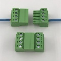 Contatos de 4 pinos do bloco de terminais M&amp;F do plug-in de fio