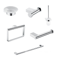 Luxury Wall Mounted Bathroom Hardware Set: Toilet Paper Holder and Towel Rail