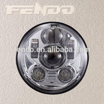 45W 5.75inch LED Harley Low/High Beam Headlight Round Headlamp