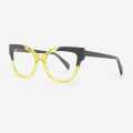 Square Laminated Acetate Men's Optical Frames 23A3043