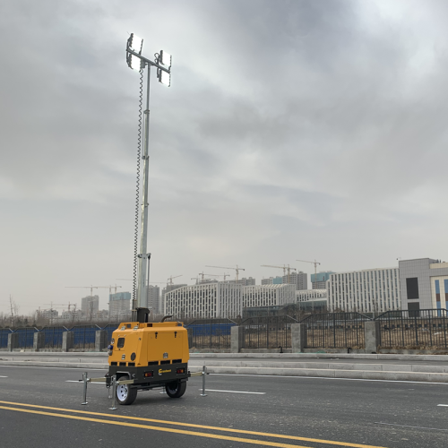 Diesel Engine Lighting Tower telescopic mast outdoor light tower Factory