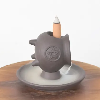 Cone Incense Waterfall Backflow Incense Burner - Handmade Ceramic Incense Holder