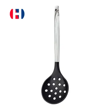 Silicone Slotted Skimmer with Wooden Handle