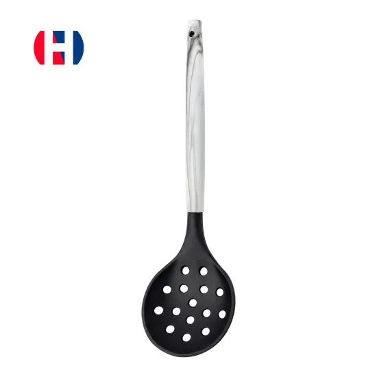 Silicone Slotted Skimmer with Wooden Handle