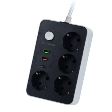 European Standard Intelligent Row Plug med USB -gränssnitt för snabb laddning (PD) Power Socket