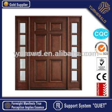 New design solid wood glass door tall cabinet