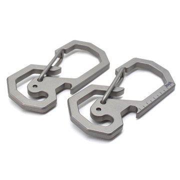 5 IN1 Titane carabiteur en titane Multifinet Titanium Key Chain