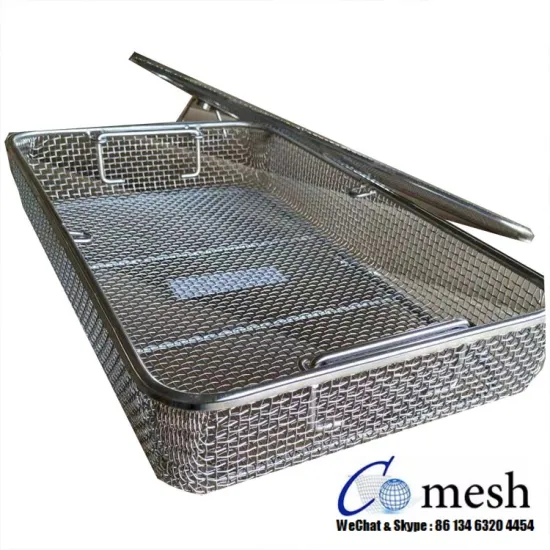 Medical 304 Stainless Steel Mesh Sterilization Basket