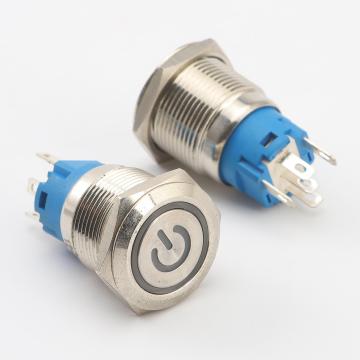 19 mm metalowy wodoodporny momentowy resetowanie przycisków 5V 12V 220V