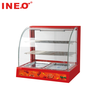 Mesa de exhibición de alimentos de restaurantes comerciales exhibición de equipos de vidrio