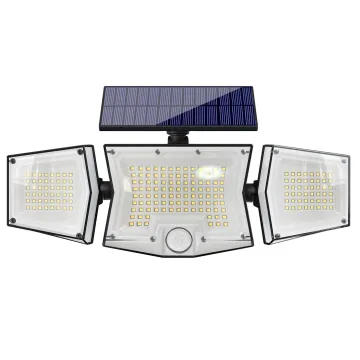 2023 New Dusk to Dawn Led Solar Security Wall Lights Solar Powered Motion Sensor Flood Lights With Remote For Outside Garage