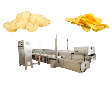 Mesin penggoreng separa automatik komersial untuk pengeluaran kerepek kentang