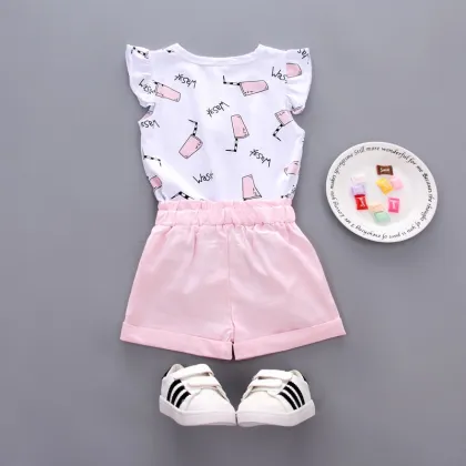 Wholesale Fashionable Formal Wear: Sweet Style Printed Kids Clothing for Baby Girls
