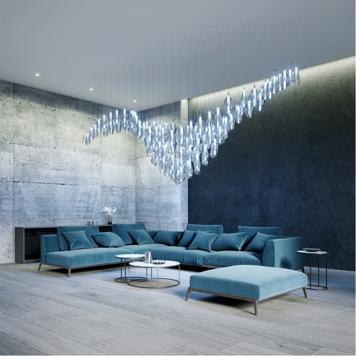 Modern Glass Chandelier For Living Dining