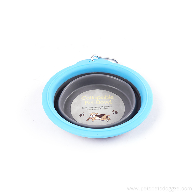 custom travel outdoor pet collapsible pet dog bowl