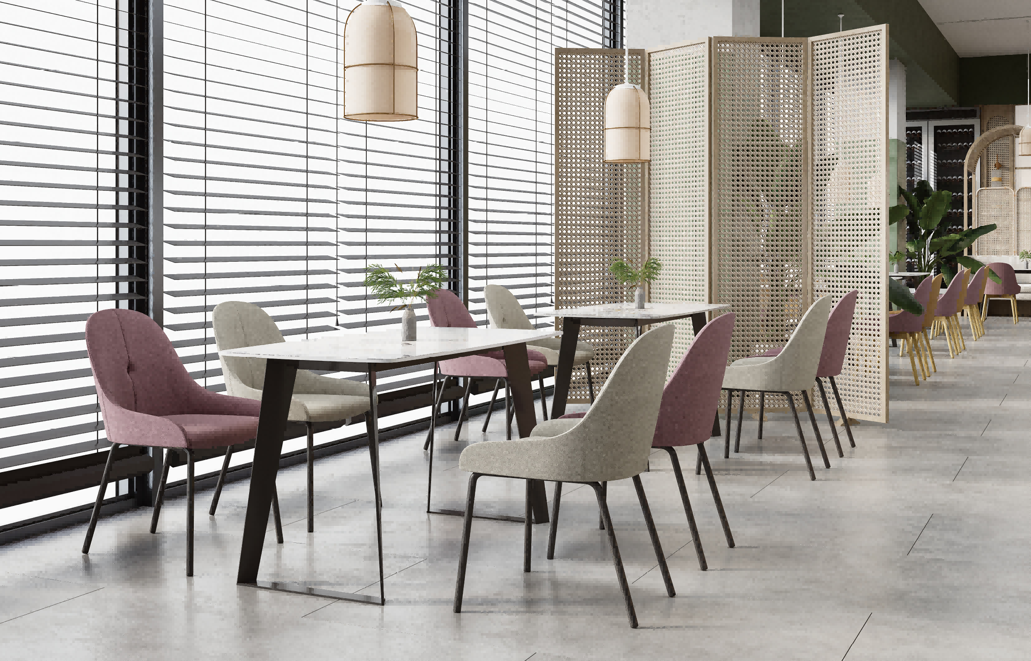 Contemporary Solid Wood Dining Table Set Minimalist Design Chairs for Hotel Direct From Factory Commercial Restaurant Furniture
