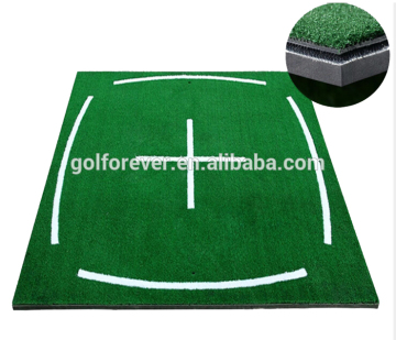 3D golf training mat with pattern for swing exercise