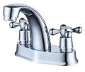 Classic Silver Chrome Finish Dual Handle Basin Faucet