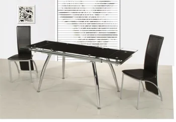 High quality dining table and chair, kitchen dinette, modern glass dining set