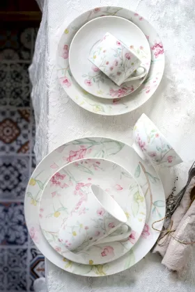 Ceramic illustration style Western tableware