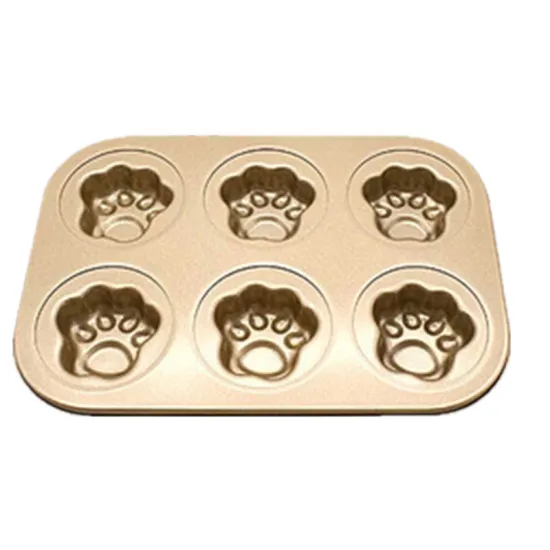 Bear Claw Shape Baking 6 cups Cake Tray