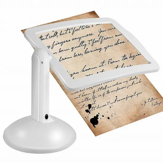 LED Screen Magnifier Reading Viewer - Brighter Viewing with 360-Degree Rotation