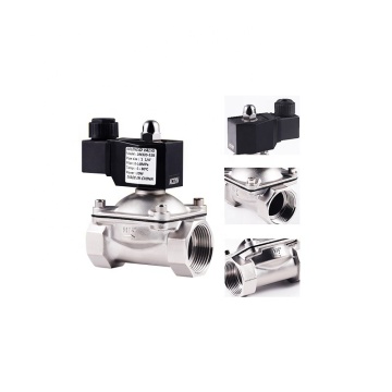 Stainless Steel and Brass AC220V 24V Normally Closed Solenoid Valve