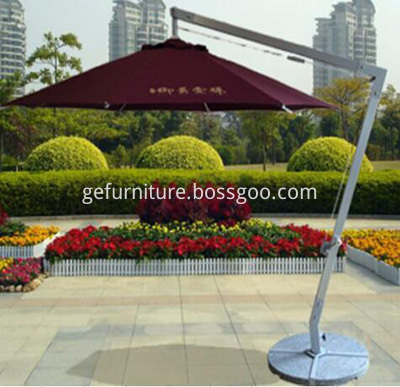 PE Rattan Patio Umbrella