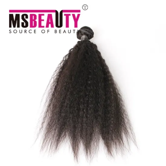 Msbeauty Wholesale Unprocessed Virgin Human Hair Weaves Kinky Straight Brazilian Human Hair Extensions Bundles