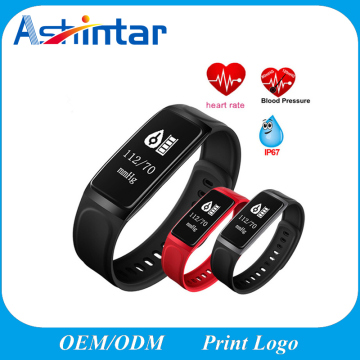 Bluetooth Bracelet Passometer Sleep Monitor Heart Rate Blood Pressure Smart Wristband