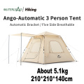 3-4 personnes Camp Family Family Portable Easy Tend