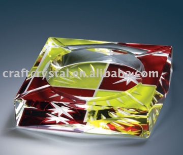 art crystal ashtray