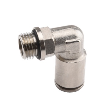 PL Pneumatic Fitting 90 Degree Elbow Brass One Touch Hose Air Connector