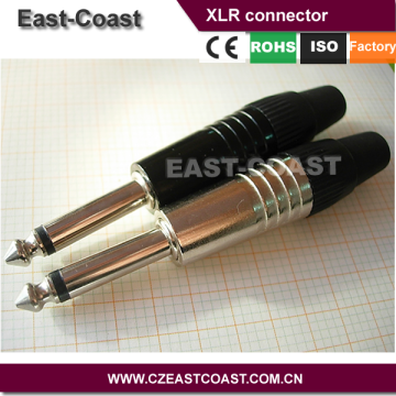 Brass Pins 6.35mm (1/4" inch)Mono Audio Plug connector