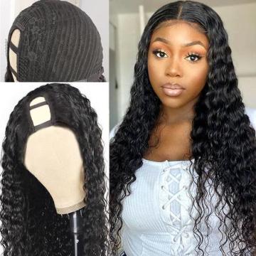 Deep Wave U Part Human Hair Wig