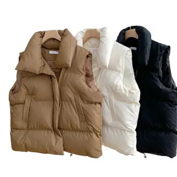 2022 Autumn Winter Women's Stand Collar Sleeveless Padded Vest