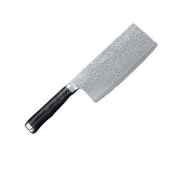 V10 Steel Damascus Chopper Knife with SS430 Bolster and Micarta Handle