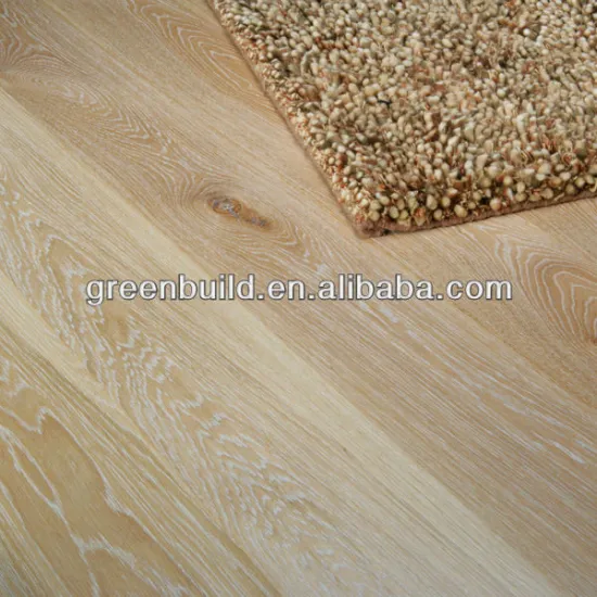 Brush different thickness White Wash Oak Wood Flooring