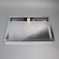 APEX Rectangle Shiny Silver Luxury Perfume Cosmetic Tray