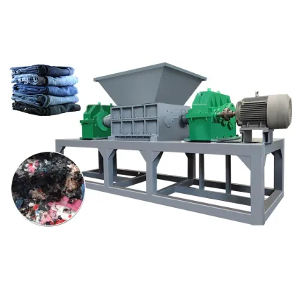 Double Shaft Waste Textile Shredder