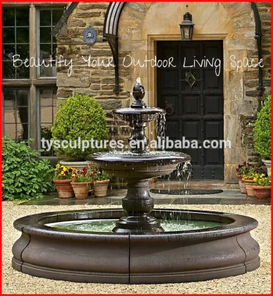 Travertine stone garden ornaments garden decor water fountain