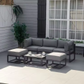 High-end Hotel Furniture Outdoor Sectional Sofa All Weather Wicker Furniture L Shape Garden Sofa Sets
